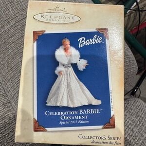 Hallmark Keepsake Celebration Barbie Ornament - White